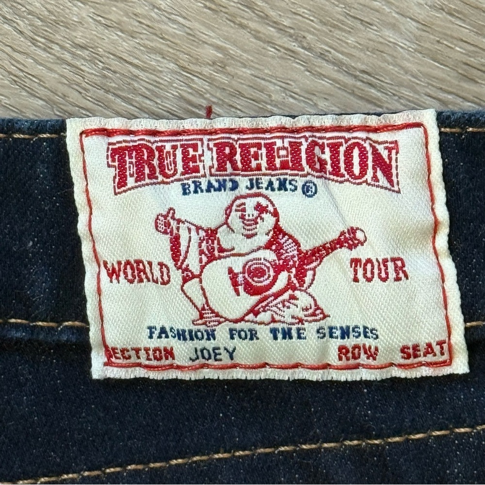 True Religion Joey Flare Denim Jeans Women Dark Blue Y2K USA Dark Blue Jeans 27 - Picture 7 of 11